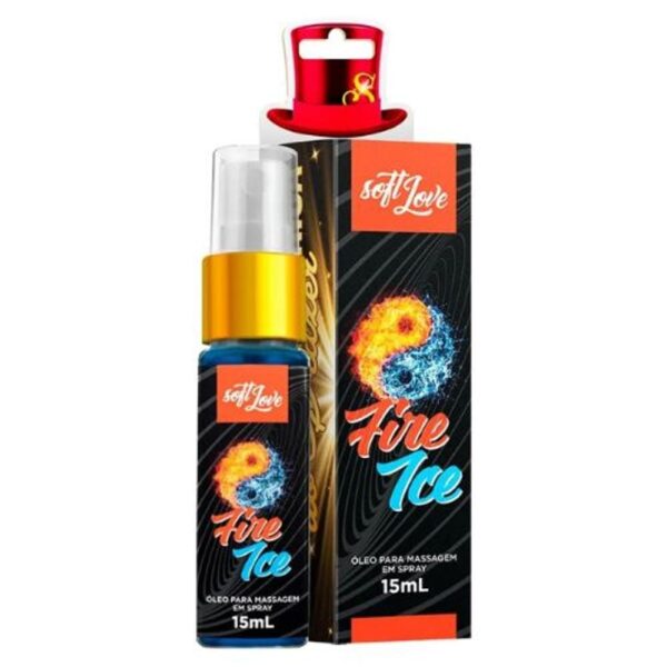 FIRE E ICE ÓLEO PARA MASSAGEM EM SPRAY 15ML - SOFT LOVE