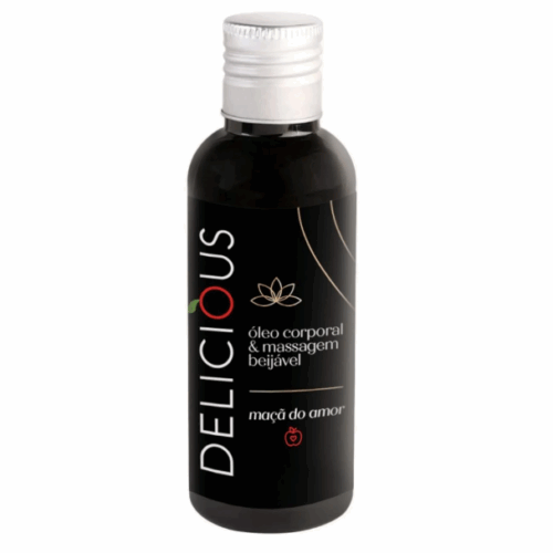 ÓLEO CORPORAL E MASSAGEM BEIJÁVEL MAÇÃ DO AMOR 120ML - DELICIOUS