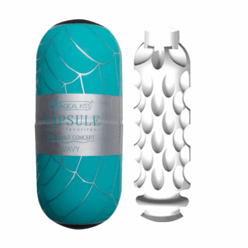 MASTURBADOR MASCULINO CAPSULE WAVY EGG VAZADO - MAGICAL KISS