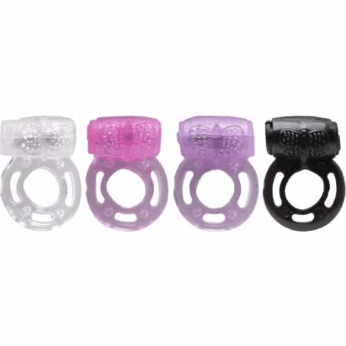 ANEL PENIANO COM VIBRO BORBOLETA - SEXY IMPORT