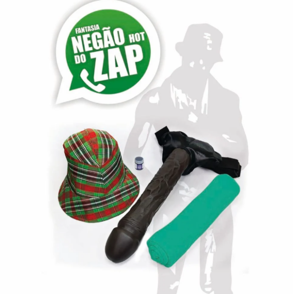 FANTASIA NEGÃO DO ZAP (HM461) FANTASIA MASCULINA - HOTFLOWERS