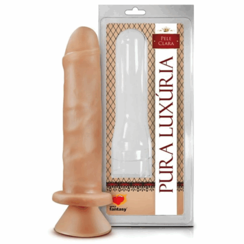 PÊNIS REALÍSTICO S/ ESCROTO C/ VENTOSA (PV003) 17,4X4,1 CM BEGE - SEXY FANTASY