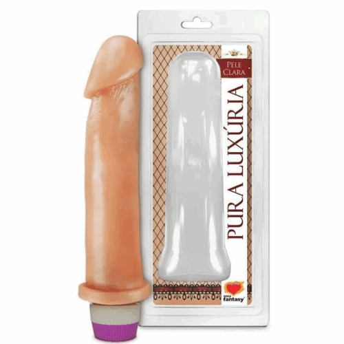 PÊNIS REALÍSTICO S/ ESCROTO C/ VIBRO (PC024) 22X5,8 CM BEGE - SEXY FANTASY
