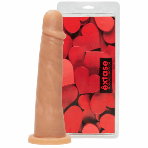 PRÓTESE REALÍSTICA MACIÇA 19,5 X 4 CM (MAN06) BEGE - ÊXTASE PRODUTOS ERÓTICOS