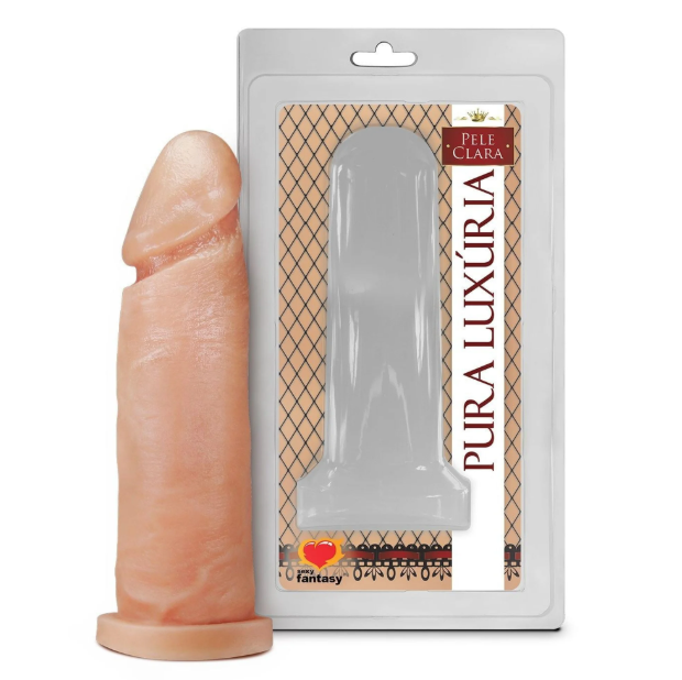 PÊNIS REALÍSTICO SEM ESCROTO MACIÇO (PA010) 15,3X4,5 CM BEGE - SEXY FANTASY