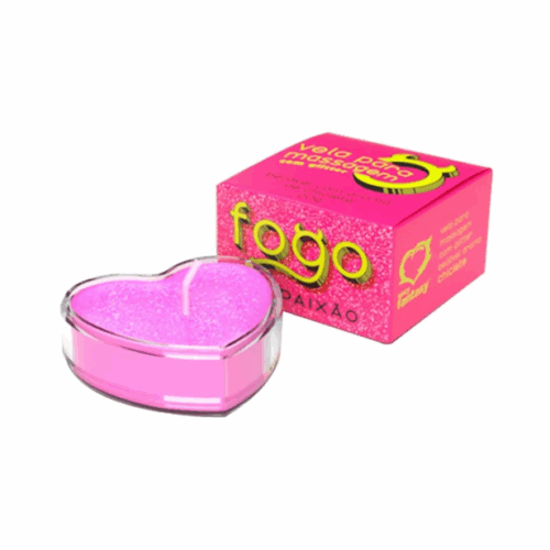 VELA FOGO DA PAIXÃO AROMA DE CHICLETE (REF.:6008) COM GLITTER - SEXY FANTASY