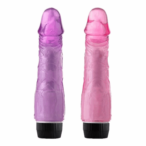 PRÓTESE PENIANA REALÍSTICA COM VIBRO (MLVP1013) JELLY COLORS - ME AME SEX TOYS