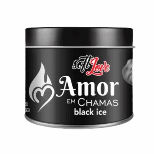 AMOR EM CHAMAS VELA AROMÁTICA BLACK ICE - SOFT LOVE