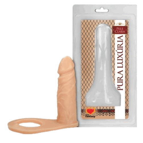 ANEL COMPANHEIRO C/ PÊNIS 10,4X2,8 CM (AC001) BEGE - SEXY FANTASY