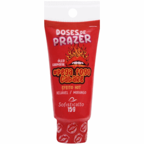 PEGA FOGO CABARÉ DOSES DE PRAZER GEL BEIJÁVEL EFEITO HOT 15G - SOFISTICATTO
