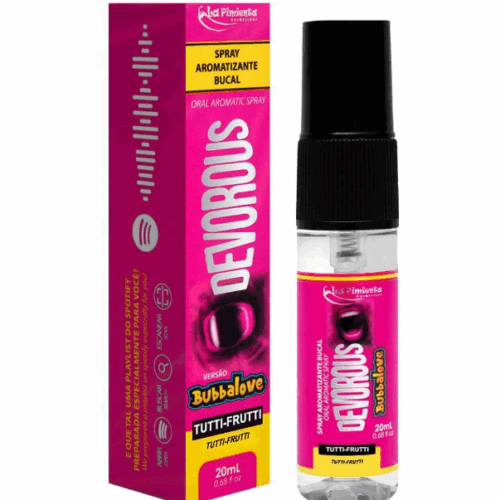 SPRAY DEVOROUS BUBBALOVE TUTTI-FRUTTI (L470) GARGANTA PROFUNDA 20ML - LA PIMENTA