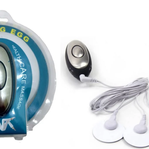 SLIMMING EGG  KIT COM 4 LÂMINAS ADESIVAS ELETRO CHOQUE COM CONTROLE REMOTO - VIBE TOYS