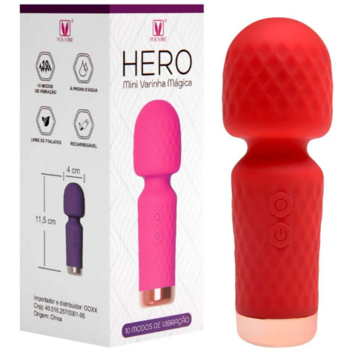 HERO MINI VARINHA MÁGICA (AV000A) 10 MODOS DE VIBRAÇÃO - YOU VIBE